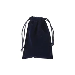 Bartl Samtbeutel - Samt - mit Kordel - ca. 95x140 mm - groß - lang - blau 270403