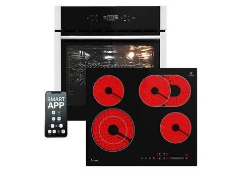 KKT KOLBE Backofen-Set SET8313HCCH59RL - Backofen und Kochfeld Set mit Teleskopauszug und DampfClean für müheloses Reinigen, Energieeffizienzklasse A+, ideal für moderne Küchen.