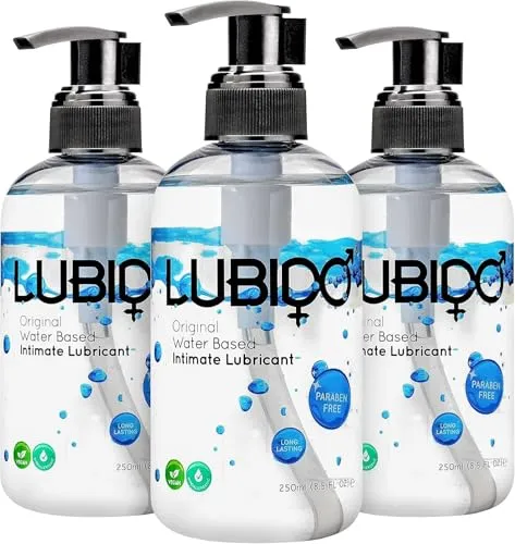Lubido Original Gleitgel auf Wasserbasis - 250ml (3er Pack) - Hochwertiges Gleitmittel auf Wasserbasis, vegan und parabenfrei. Ideal für unbeschwerten Spaß, kondom- und spielzeugsicher sowie hygienisch verpackt.