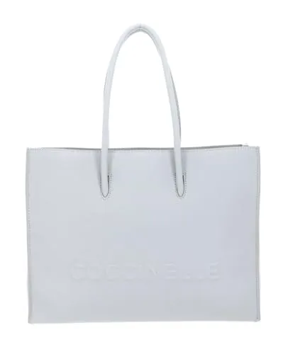 Coccinelle Myrtha Schultertasche aus Leder 35 cm in Grau - Elegante Handtasche aus hochwertigem Leder, ideal für den Alltag und stilvolle Akzente.