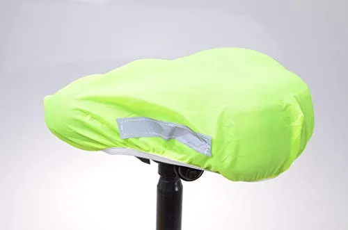 Gravidus Fahrradsatteldecke Reflektorstreifen Neongelb Wasserdicht Schützt Universelle Passform Sattelabdeckung Für Fahrrad