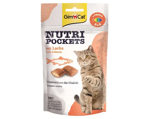GimCat Nutri Pockets mit Lachs 60 g, für: Katze
