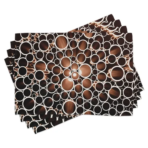 Tischset Platzset 4er Set Runde Rohre 3D Style