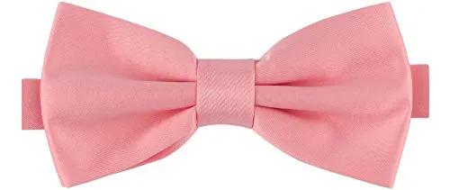 Ladeheid Herren Schmale Fliege M (12cm x 6cm), Puderrosa, 12cm x 6cm