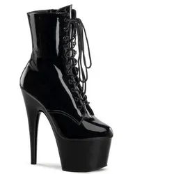 Pleaser ADORE-1020 Damen Booties, Schwarz Lack, EU 40 von Pleaser