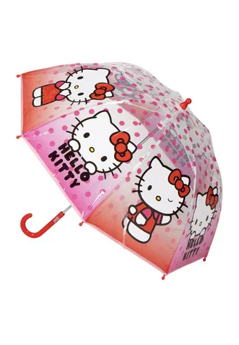 CERDÁ LIFE'S LITTLE MOMENTS Hello Kitty Regenschirm für Kinder, mit transparenter Kuppel, stark und sicher, mit Illustrationen von Hello Kitty