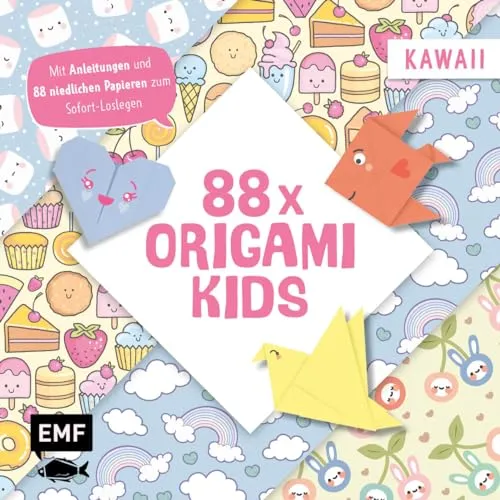 Origami Kids – Kawaii: Mit Anleitungen und 88 bunten Papieren zum Sofort-Loslegen 88 x