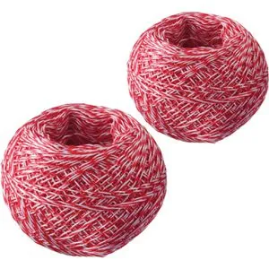 Westmark Küchengarn 15192260, 60m, hitzebeständig bis 175°C, rot/weiß, 2 Stück