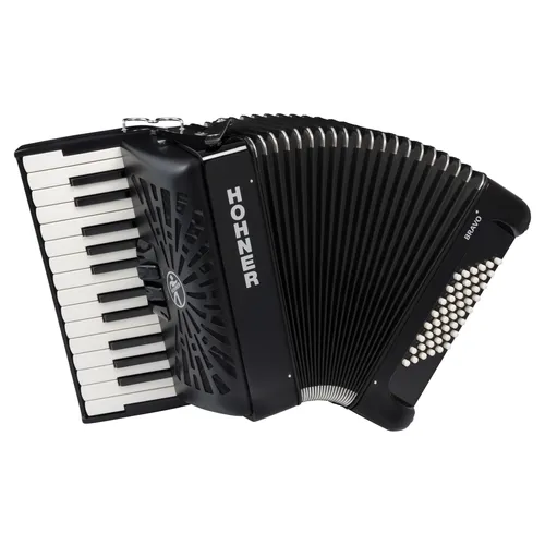 Hohner Bravo II 48 Black Silent Key