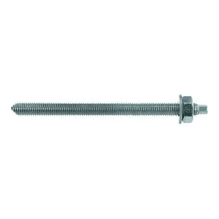 Fischer Ankerstange RG M 12x160 feuerverzinkt - Dübel, robuste Ankerstange für sichere Befestigungen, ideal für verschiedene Anwendungen im Bauwesen, 10 Stück im Set.