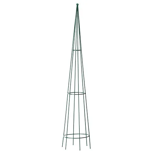 KADAX Rankhilfe, freistehende Ranksäule für Garten, Rosen, Kletterpflanzen, Rankobelisk, Rankturm aus Stahl, Kletterhilfe, Rankgestell, wetterfeste Pyramide, Deko, grün (Höhe: 120 cm)