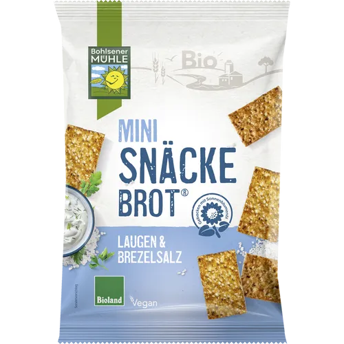 Bohlsener Mühle Bio Mini Snäckebrot Laugen & Brezelsalz Bioland 4005561008904