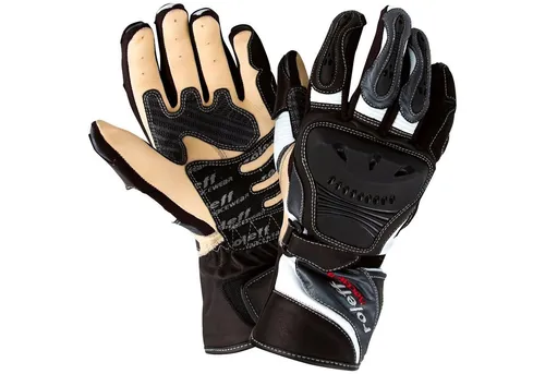 Roleff Racewear Lederhandschuhe XXL, Schwarz/Grau
