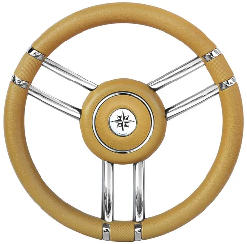 Apollo Steuerrad VA-Stahl+Polyur. Ø350mm elfenbein , 1 Stück