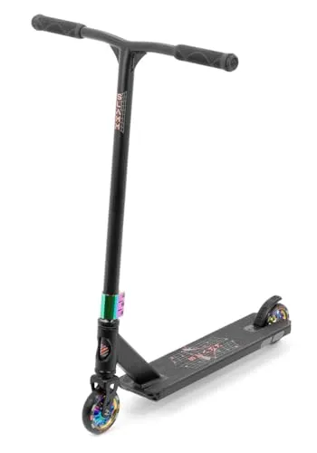 SLAMM CLASSIC Scooter 2025 neochrome - Roller / Kickboards – Ultimativer Anfänger-Stunt-Scooter mit neochromer Oberfläche und robustem T6-Aluminiumdeck für mehr Kontrolle und Spaß beim Fahren.