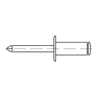 Reyher Offene Blindniete A2/A2 FLAKO A 3,2x6 - 500 Stück - Blindnieten aus rostfreiem Stahl, ideal für langlebige Verbindungen, hergestellt in Deutschland, 500 Stück pro Packung.