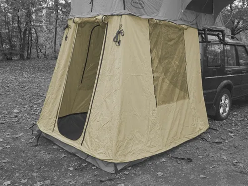 Prime Tech Extended Vorzelt, klein, beige - Zelt für zusätzlichen Raum zum Autodachzelt, einfach aufzubauen und ideal für Camping-Abenteuer.