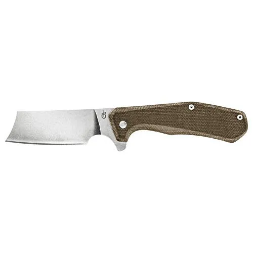 Fiskars Asada Folder Micarta Olive FE - Hochwertiges Taschenmesser - Taschenmesser mit innovativer BOSS Tech-Technologie für einhändiges Öffnen und sicherer Rahmenverriegelung. Ideal für den Alltag und Outdoor-Abenteuer.