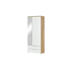 Tchibo Garderobenschrank »Telde« 84x40x196cm - Silber mit Glasfront - Drohnen Kategorie: Eleganter Garderobenschrank mit sicherem Einscheibensicherheitsglas, ausziehbarer Kleiderstange und praktischen Schubkästen für optimalen Stauraum.