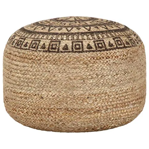 vidaXL Handgefertigter Sitzpuff aus Jute - Stilvolle Hocker, handgefertigt aus geflochtenen Jutesaiten für optimalen Komfort und ein gemütliches Ambiente in Ihrem Zuhause.