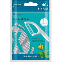 Miradent Zahnpick Zahnseide 2in1 Minze 40 St