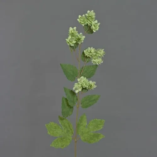 artplants.de Künstlicher Hopfenzweig Axel, 12 Dolden, grün, 65cm - Hopfen Pflanze - Künstlicher Zweig