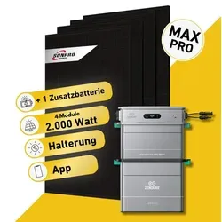Watt Bifazial Komplettset Balkonkraftwerk Zendure Solarflow 800 Pro 2 - Komplettset für nachhaltige Energie: Erzeuge und speichere Solarstrom mit dem leistungsstarken Zendure SolarFlow 800 Pro 2. Flexibel montierbar und smart steuerbar für individuelle Nutzung.