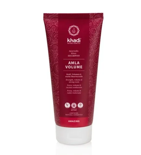 Khadi Amla Volume Shampoo – 200 ml - Ayurvedisches Shampoo für mehr Volumen und Fülle, stärkt das Haar mit natürlichen Pflanzenextrakten und regt den Haarwuchs an.