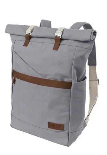 MELA Rucksack 14 + 5 Liter - Grau Freizeitrucksack für Outdoor-Abenteuer - Robuster Rucksack mit 14 + 5 Litern Volumen, aus hochwertiger Baumwolle, ideal für Freizeit und Abenteuer.