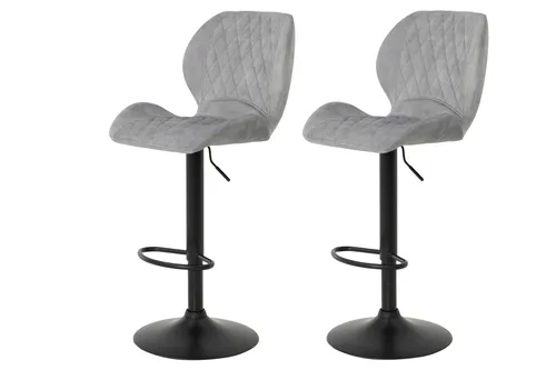 2er Set Barhocker Laila in grau von Hela Tische