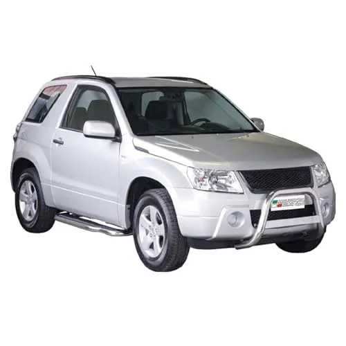 Frontbügel Frontschutzbügel kompatibel mit Suzuki Grand Vitara 2005-2008 Grau ø63 mm
