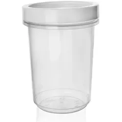 ORION Lebensmittelbehälter mit Schraubdeckel RUND Aufbewahrungsbox aus Kunststoff mit Dichtung 500 ml - Weiß