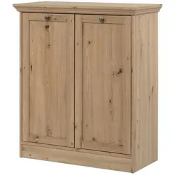 Kommode Forsten, Holzfarben - 80x90x35 cm - Kommode in Holzfarben mit ungleichmäßiger Holzmaserung. Hochwertig furniert und ideal zum Ordnung schaffen. Perfekt für jeden Raum!