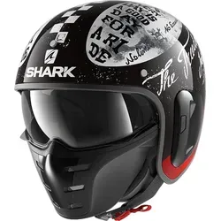 Shark S-Drak 2 Helm Tripp in Gloss Black White Red - Größe XS - Motorradhelm mit modernem Design, bietet optimalen Schutz und Komfort für anspruchsvolle Fahrer.