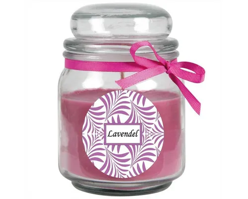 HS Candle Duftkerze (1-tlg), Kerze im Viereck-Glas, Motiv-Kerze mit ca. 50 Std. Brenndauer