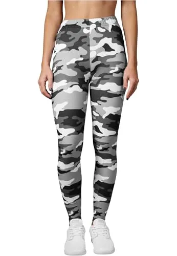 Urban Classics Damen Ladies Camo Leggings Snow camo, S