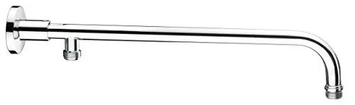 Cornat Wandarm - 350 mm Ausladung - 1/2 Zoll Anschlussgewinde - Passend für alle handelsüblichen Kopfbrausen - Messing verchromt / Zulaufarm für Regenduschen / Brausearm / Duscharm / TECBW3308