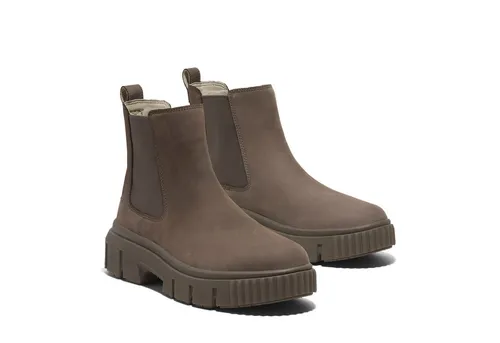 Timberland Greyfield Mid Chelsea Boots Damen - Wanderschuhe mit robustem Nubukleder-Obermaterial, elastischen Einsätzen und atmungsaktivem OrthoLite-Fußbett für ganztägigen Komfort und Grip.