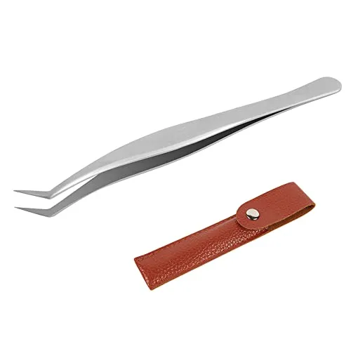 Wimpernpinzette für Wimpernverlängerung Wimpern Pinzette Gekrümmte Spitz Eyelash Extension Tweezers Professionelle Präzisionspinzette Individuelles Wimpernpinzetten Volume Eyelash(LM-01)