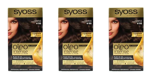 Produktbild Syoss oleo permanente öl-coloration 4-50 eisiges Braun , 3er Pack EA733940