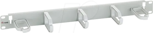 Equip 19 Rack Mount Kabel Management Panel - hellgrau, robustes Metall für optimale Kabelführung und Anschlussorganisation