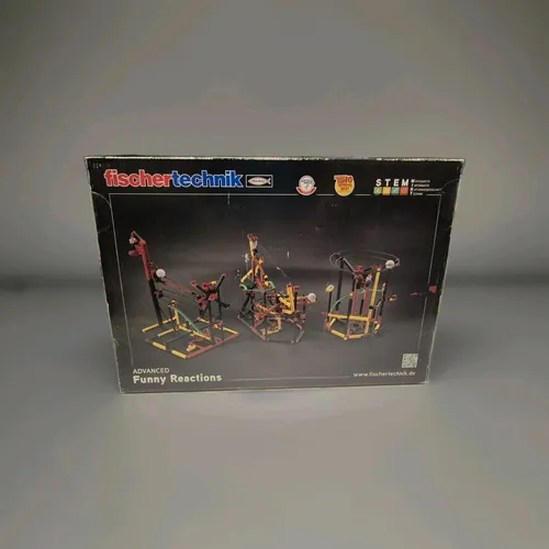 fischertechnik 559890 ADVANCED Funny Reactions - Konstruktionsspielzeug mit 660 Teilen für spannende Kettenreaktionen, fördert Motorik und Kreativität für Kinder ab 8 Jahren