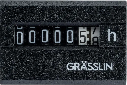Grässlin Zeitschaltuhr taxxo 612 SA - Analoger Betriebsstundenzähler für Traktoren und Boote, robust und wartungsfrei, erfasst bis zu 99.999,9 Betriebsstunden und ideal für alle Maschinen und Fahrzeuge.