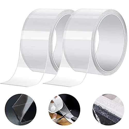 Gebildet 2Stücke PVC Bad Versiegelungsmittel Tape, Acryl Abdichtungsband Wand Dichtungsband Wasserdicht Band, Küche Herd Spaltdichtungen (5CM × 3M, Transparent)