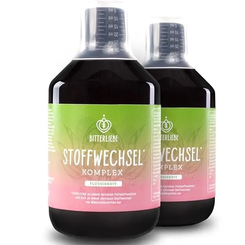 BitterLiebe Stoffwechsel * Shot - Mariendistel Artischocke Löwenzahn und L Carnitin zum Stoffwechsel beschleunigen * - Stoffwechselkur * mit Zink, Cholin und Bitterstoffe