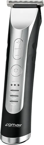 Comair HSM Black Expert Trimmer - Elektrische Rasierer mit leistungsstarkem LiFePo4 Akku, ideal für präzises Trimmen und Konturieren dank T-Blade und 3 Geschwindigkeiten. Perfekt für den professionellen Einsatz!