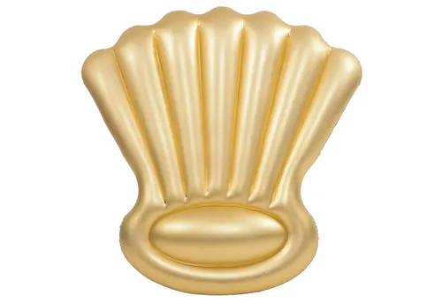 SunClub Badeinsel Wasserinsel Goldmuschel, (Packung, 1-St), 160x160cm, 2 Luftkammern