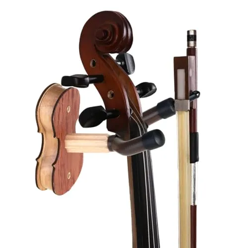ULTNICE Wandhalterung FüR Geige Oder Bratsche Aus Hartholz Mit Schutzpolster Geeignet FüR Zuhause