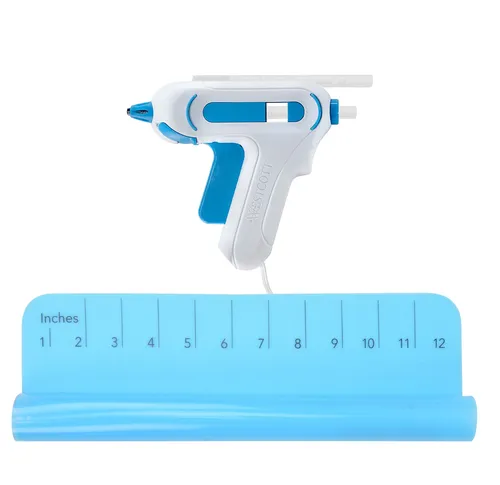 Heißklebepistole mit Klebesticks 7mm und Bastelunterlage Klebestifte Heißkleber