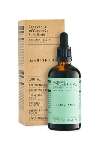 Löwenzahn (Taraxacum Officinale F.H. Wigg.) Alkoholfreie Urtinktur – flüssiger Extrakt – Tropfen – 100 ml – Nahrungsergänzungsmittel – Marishanti – 100% natürlich und vegan